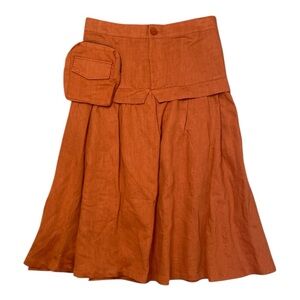 Bella Blue Pouch Skirt in Rust Small Medium NWT